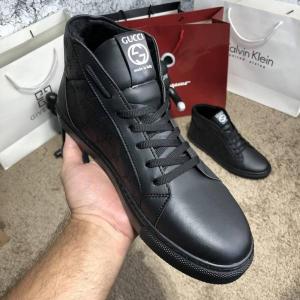 Фото Обувь Gucci Signature High Top Black