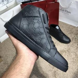 Фото Обувь Gucci Signature High Top Black