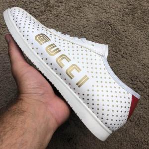 Фото Обувь Gucci Falacer Sneaker Golden Stars White
