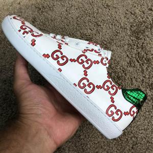Фото Обувь Gucci Ace Sneaker with GG Print White