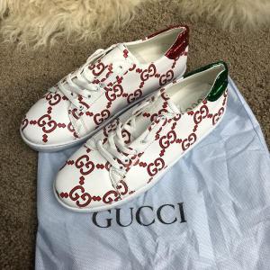 Фото Обувь Gucci Ace Sneaker with GG Print White