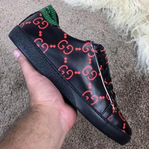 Фото Обувь Gucci Ace Sneaker with GG Print Black