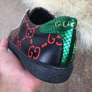 Фото Обувь Gucci Ace Sneaker with GG Print Black