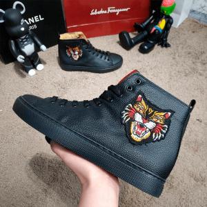 Фото Обувь Gucci High Top Sneaker With Angry Cat Black