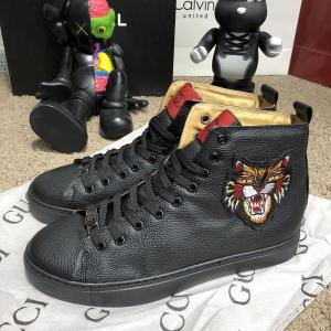 Фото Обувь Gucci High Top Sneaker With Angry Cat Black