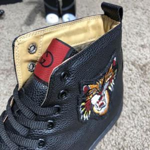 Фото Обувь Gucci High Top Sneaker With Angry Cat Black