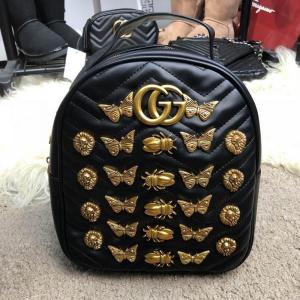 Фото Сумки Gucci Backpack GG Marmont Animal Studs Black