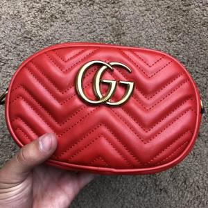 Фото Сумки Gucci Belt Bag GG Marmont Red