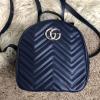 Gucci GG Marmont Quilted Backpack Blue