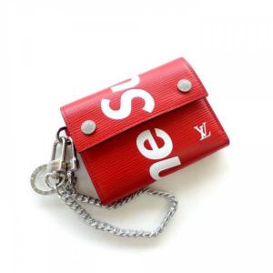 Фото Сумки Кошелёк для монет Louis Vuitton X Supreme Red Epi Leather