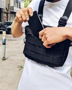 Фото Сумки Нагрудная сумка Пушка Огонь Chest черная