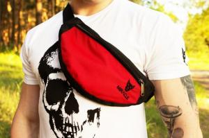 Фото Сумки Бананка Miracle light red/black