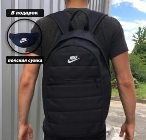 Фото Сумки Комплект рюкзак + бананка Nike черный