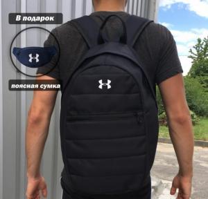 Фото Сумки Комплект рюкзак + бананка Under Armour черный
