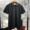 Gucci Cotton Polo with Web and Bee Black