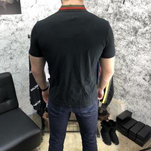 Фото Одежда Gucci Cotton Polo with Web and Bee Black