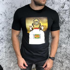 Фото Одежда Gucci T-Shirt #GucciHallucinationl Cat Print Black