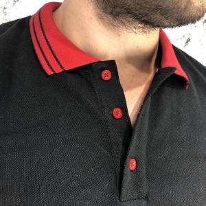 Фото Одежда Givenchy Polo Contrasted Band And Stars Black/Red