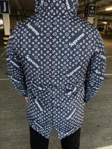 Фото Одежда Supreme x Louis Vuitton Jacquard Monogram Blue Parka Jacket