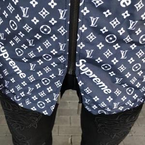 Фото Одежда Supreme x Louis Vuitton Jacquard Monogram Blue Parka Jacket