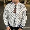 Supreme x Louis Vuitton Jacquard Monogram White Bomber