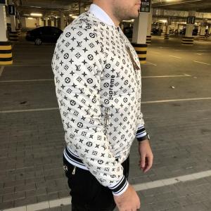 Фото Одежда Supreme x Louis Vuitton Jacquard Monogram White Bomber