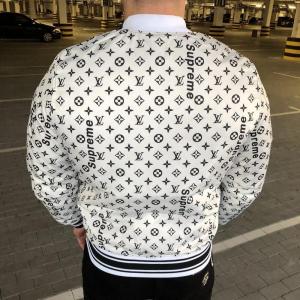 Фото Одежда Supreme x Louis Vuitton Jacquard Monogram White Bomber