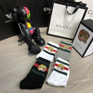 Фото Одежда Socks Gucci Pack 4 Tiger Grey/White/White/Black