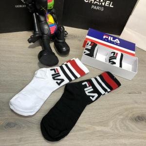 Фото Одежда Socks Fila Pack 4 White/Black