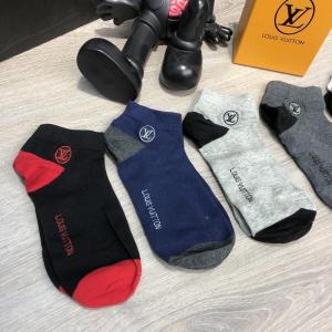 Фото  Набор Носков Louis Vuitton Pack 5 Dark Grey/Grey/Black/White/Black