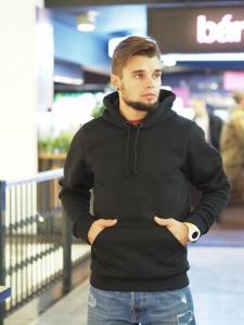 Фото Одежда Утепленное худи черное DNK