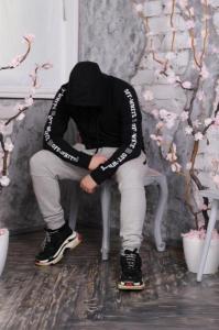 Фото Одежда Худи черные OFF WHITE ч/б print #2