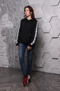 Фото Одежда Худи Адидас черный с белым