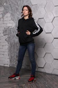 Фото Одежда Худи Адидас черный с белым