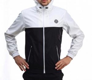 Фото Одежда Ветровка Stone Island бело-черная