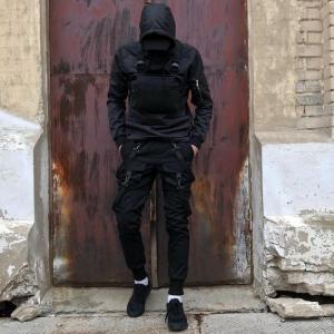 Фото Одежда Брюки карго мужские Пушка Огонь Scarstrope черные