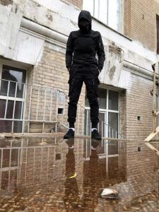 Фото Одежда Брюки карго мужские Пушка Огонь Scarstrope черные