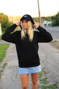 Фото Одежда Женская толстовка худи черная