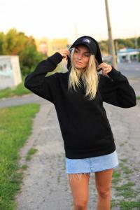 Фото Одежда Женская толстовка худи черная