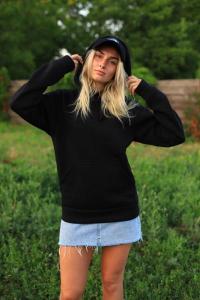 Фото Одежда Женская толстовка худи черная