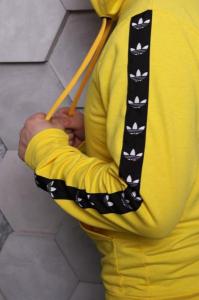 Фото Одежда Худи Adidas желтое с черным лампасом