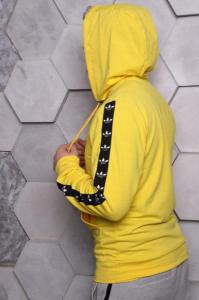 Фото Одежда Худи Adidas желтое с черным лампасом