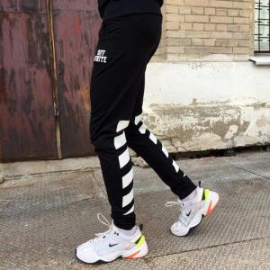 Фото Одежда Спортивные штаны в стиле Off White полосы черные