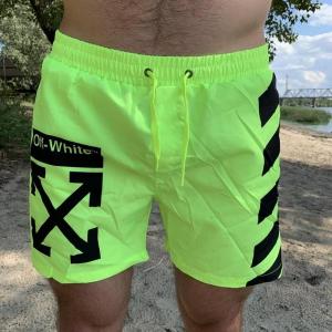 Фото Одежда Плавательные Шорты Off White With X Cross Neon Green