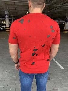 Фото Одежда Футболка Givenchy Paris Destroyed Oversized Red