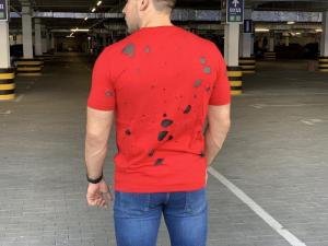 Фото Одежда Футболка Givenchy Paris Destroyed Oversized Red