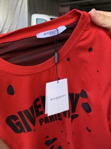 Фото Одежда Футболка Givenchy Paris Destroyed Oversized Red