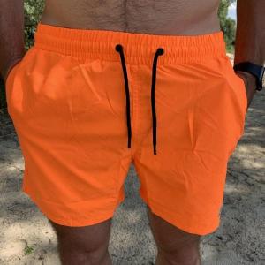 Фото Одежда Плавательные Шорты Moncler Logo Neon Orange