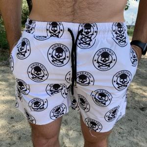 Фото Одежда Плавательные Шорты Philipp Plein Round Skull White