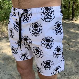 Фото Одежда Плавательные Шорты Philipp Plein Round Skull White